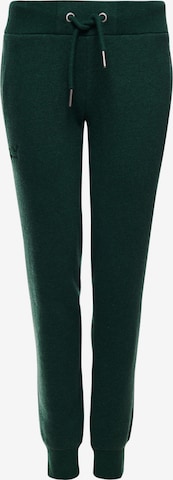 Superdry Tapered Broek in Groen: voorkant