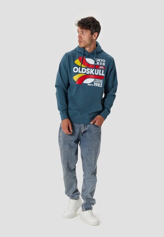 Oldskull Sweatshirt 'Retro Tokyopolis' in Groen