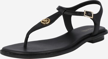 MICHAEL Michael Kors T-Bar Sandals 'MALLORY' in Black: front