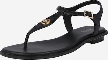 Tongs 'MALLORY' MICHAEL Michael Kors en noir : devant