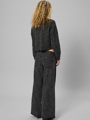 My Essential Wardrobe Szeroka nogawka Jeansy 'MWAmber' w kolorze czarny