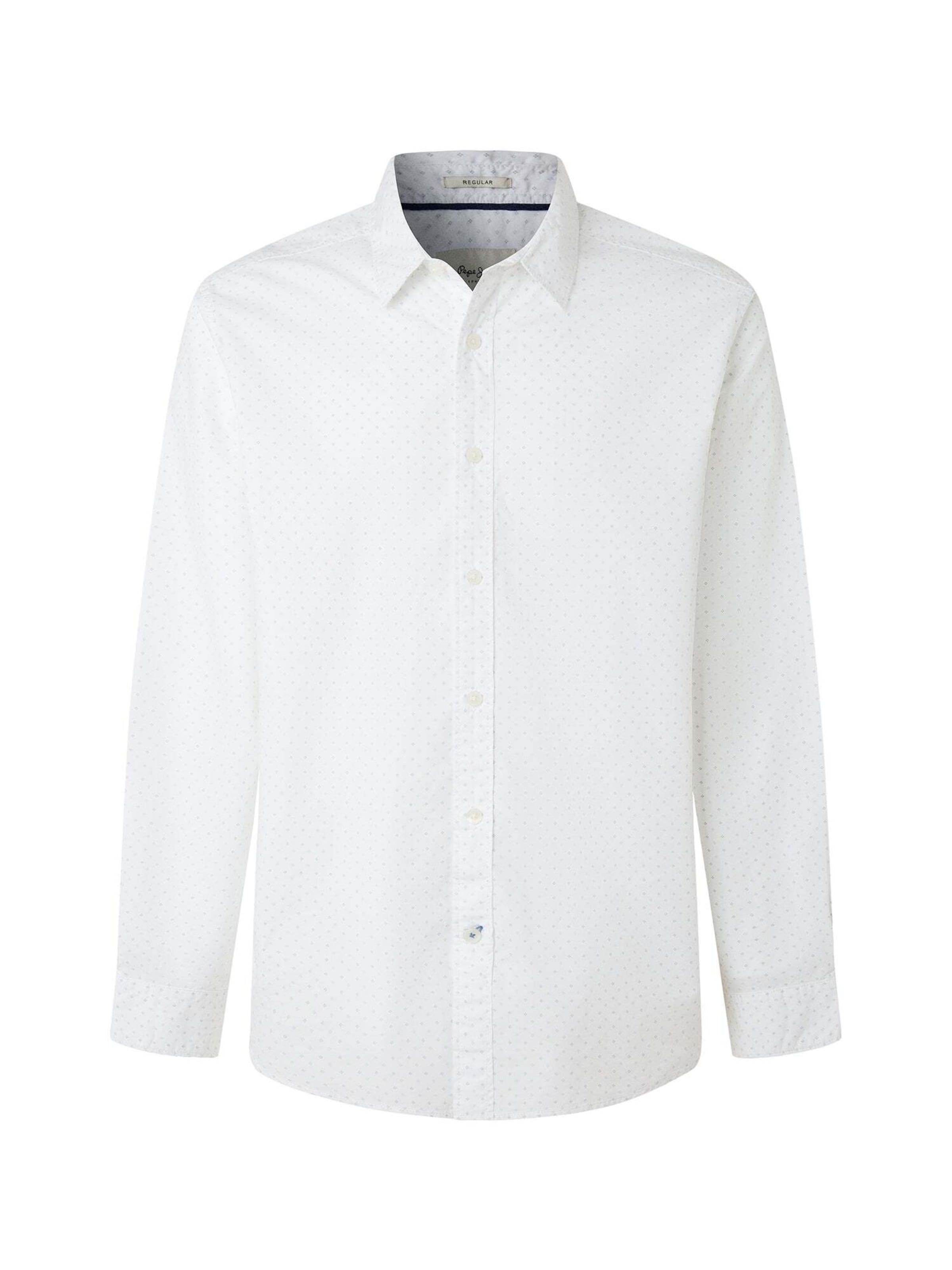 Pepe Jeans Regular Fit Hemd 'Roval' in Weiß: Vorderseite