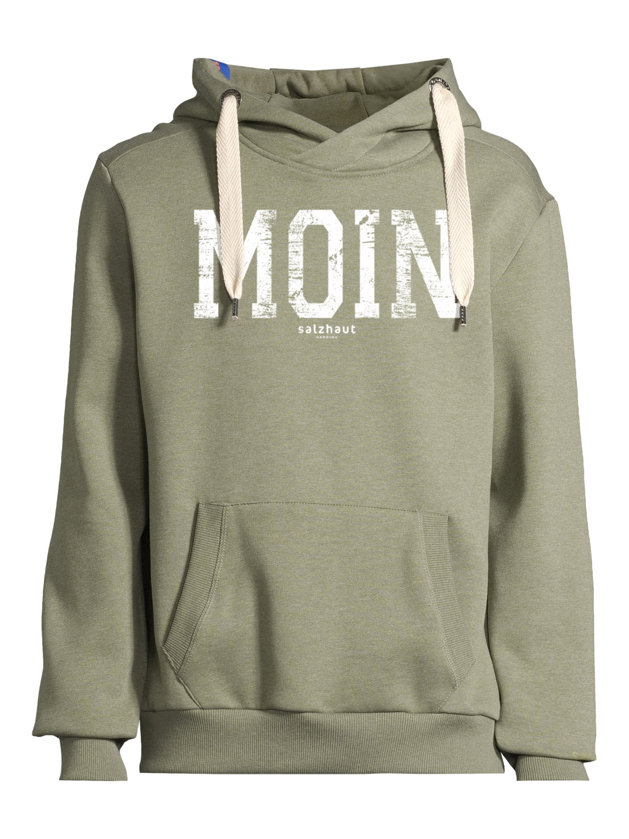 salzhaut Sweatshirt 'Heff - Moin' in Groen: voorkant