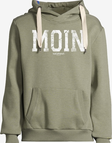 salzhaut Sweatshirt 'Heff - Moin' in Groen: voorkant