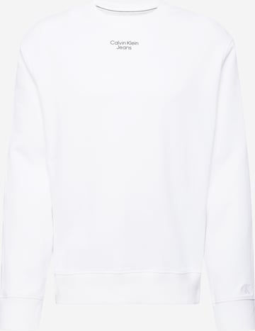 Calvin Klein Jeans Sweatshirt in White: front