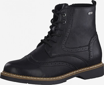 s.Oliver Lace-Up Ankle Boots in Black: front