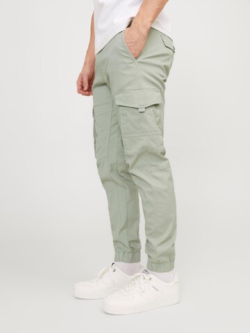 JACK & JONES - Tapered Calças cargo 'Paul Flake' em verde