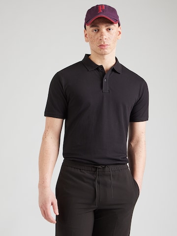 T-Shirt Lindbergh en noir : devant