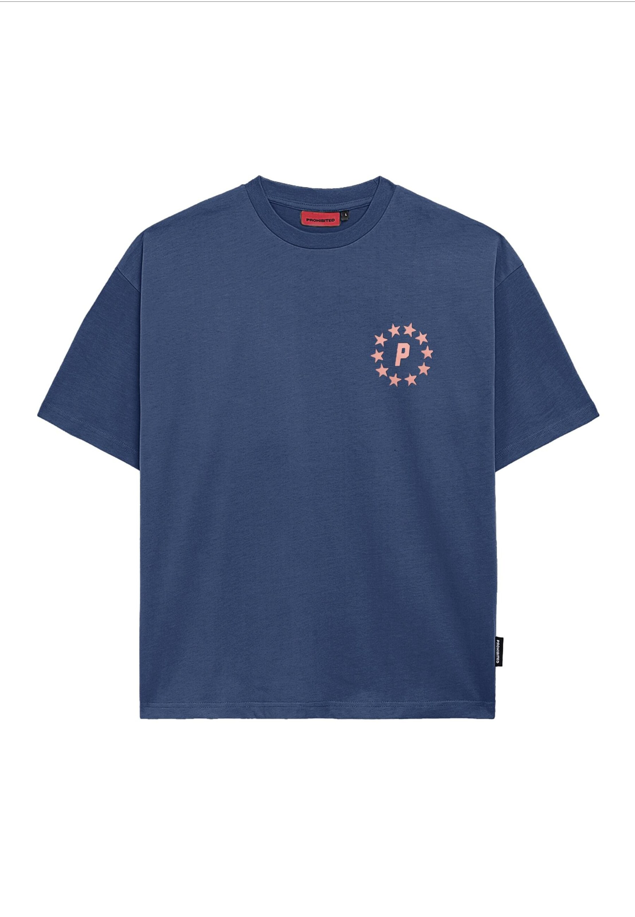 Prohibited Shirt 'Stars' in Blauw: voorkant