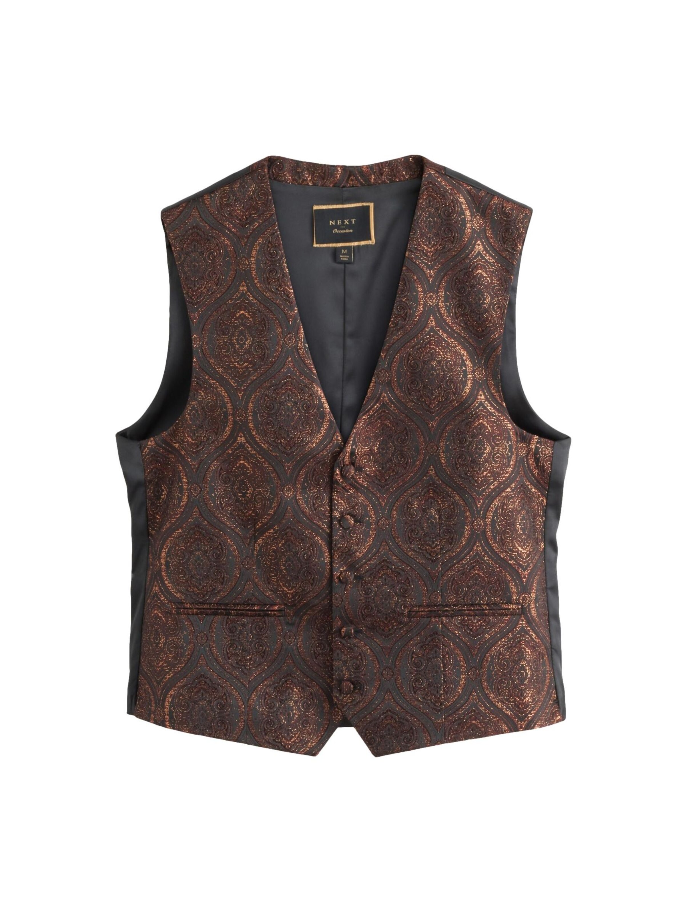 Next Anzugweste in Schwarz: Vorderseite