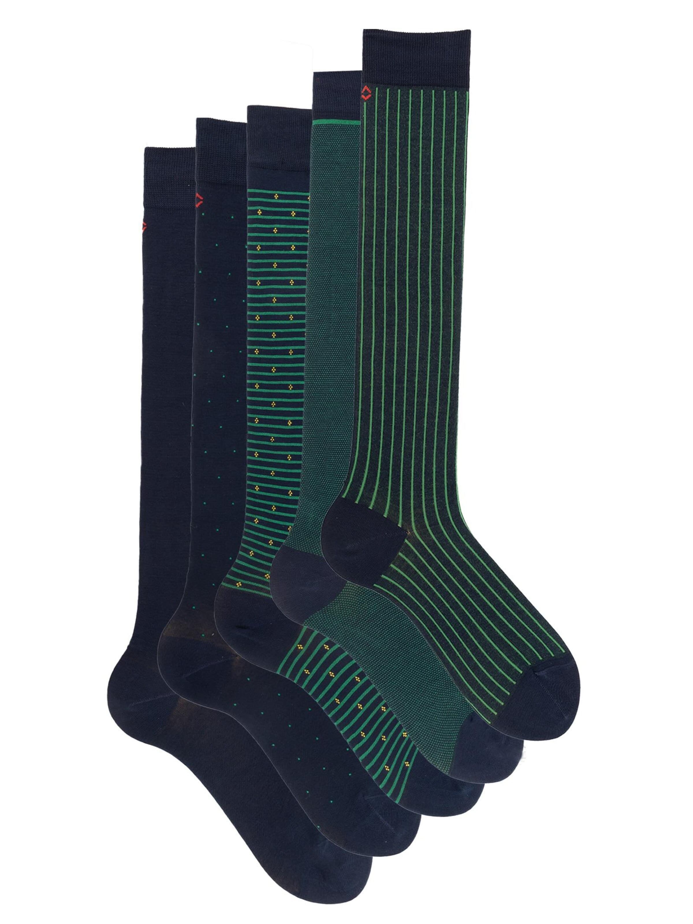 Ciocca Knee High Socks 'ELEGANT GIFT BOX' in Mixed colors: front