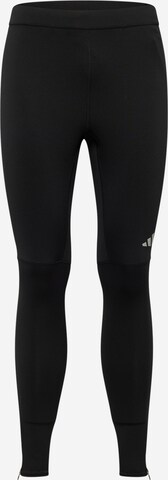 ADIDAS PERFORMANCE Slim fit Workout Pants in Black: front