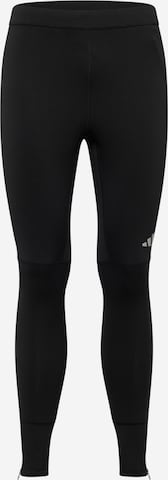 ADIDAS PERFORMANCE Slim fit Workout Pants in Black: front