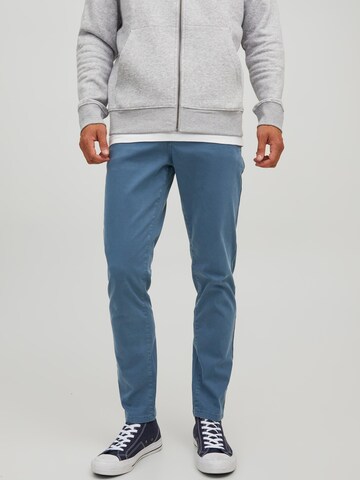 JACK & JONES Slim fit Chino trousers 'Marco Fred' in Blue: front