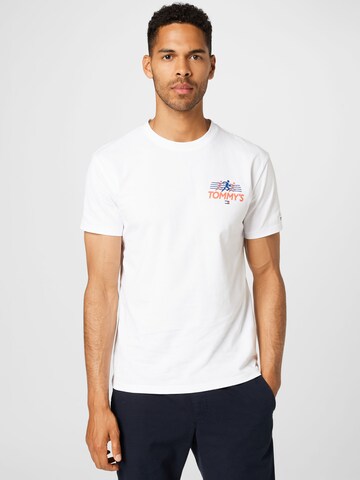 T-Shirt Tommy Jeans en blanc : devant