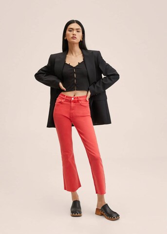 MANGO Flared Jeans 'Sienna' in Red