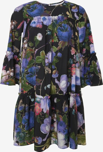 Madam-T Kleid 'Edemia' in beige / blau / hellgrün / helllila / schwarz, Produktansicht