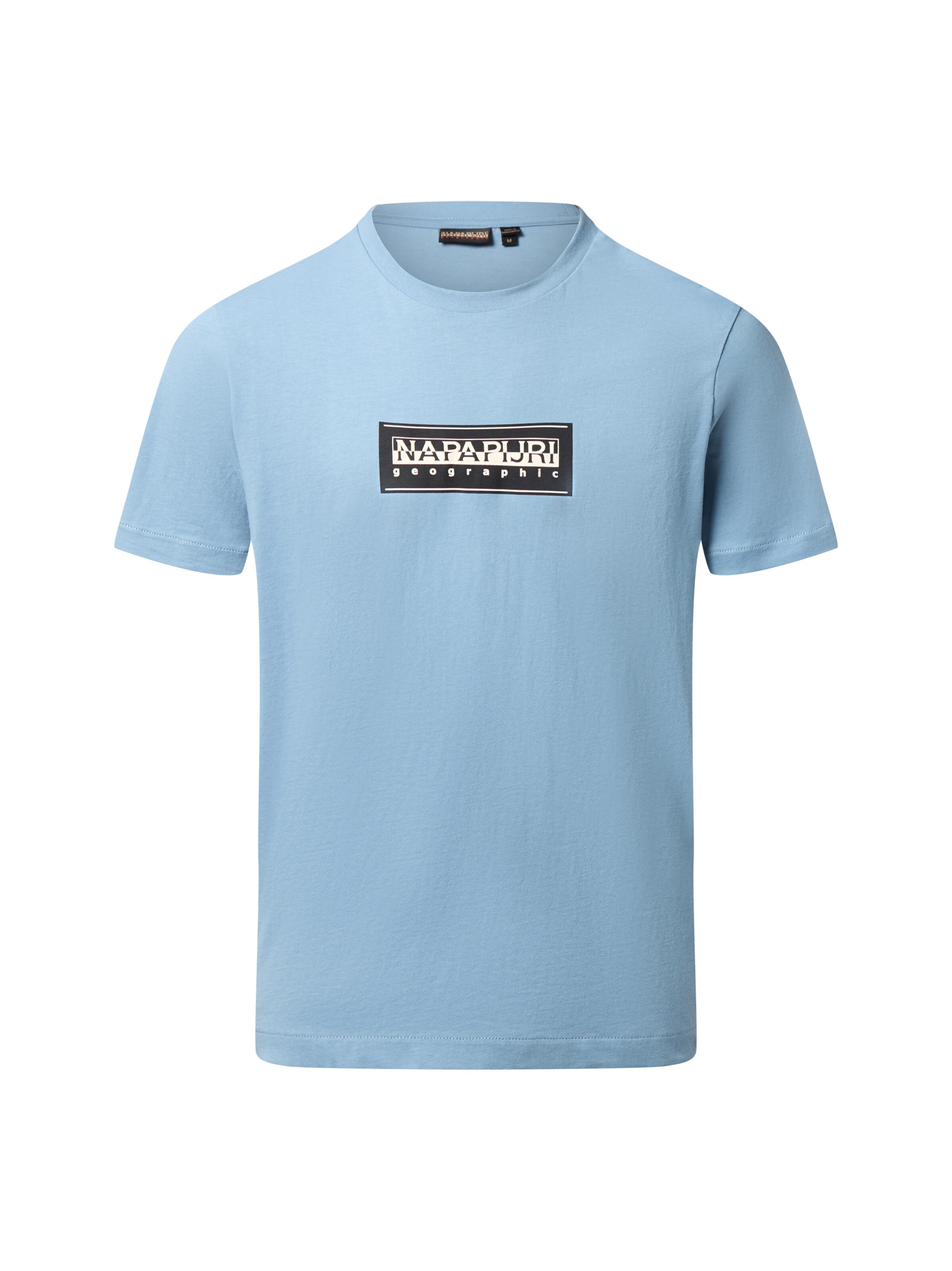 NAPAPIJRI Shirt 'Box Logo' in Blue: front