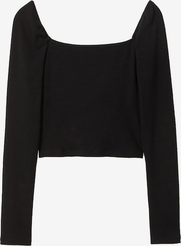 T-shirt MANGO en noir : devant