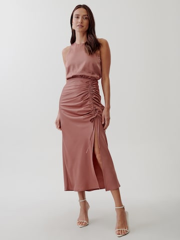 Robe de cocktail 'WISTERIA' Chancery en rose : devant