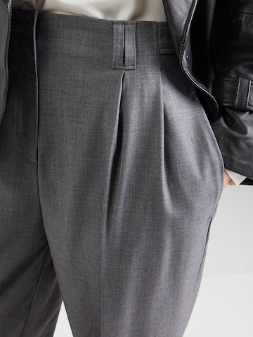 HUGO Tapered Παντελόνι με τσάκιση 'Hendia' σε γκρι