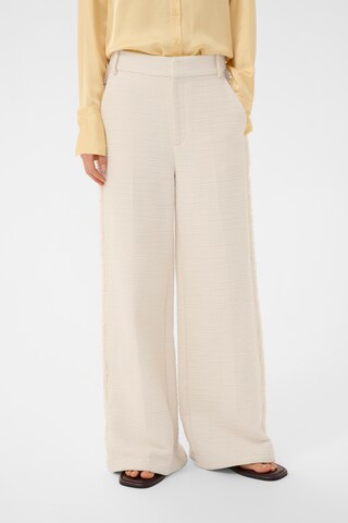 Wide Leg Pantalon 'CheyanneIW' InWear en blanc : devant