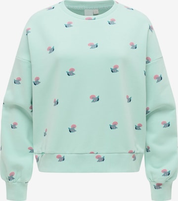Ragwear Sweatshirt 'Wuss Shells' in Groen: voorkant