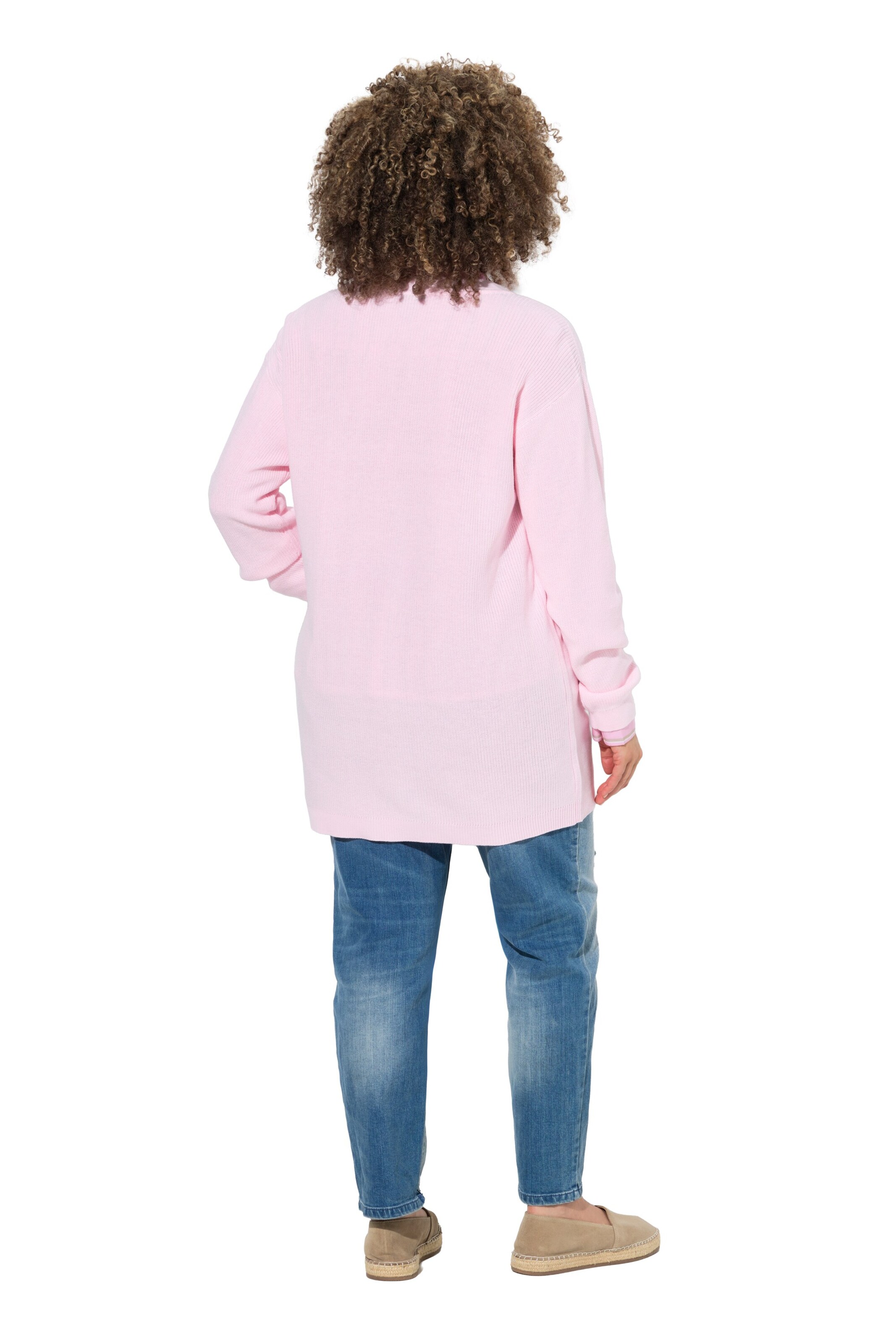 Ulla Popken Gebreid vest in Roze