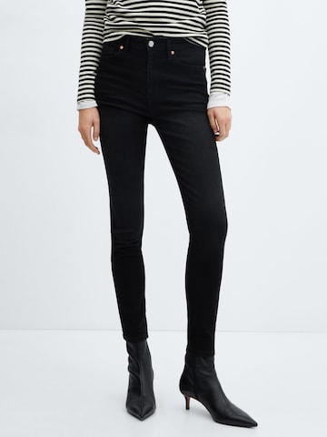 MANGO Skinny Jeans 'Abby' in Zwart: voorkant