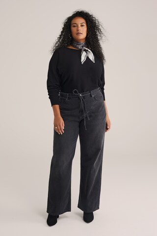 WE Fashion Пуловер 'Curve' в черно