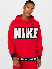 Nike Sportswear Sweatshirt em vermelho / preto / branco