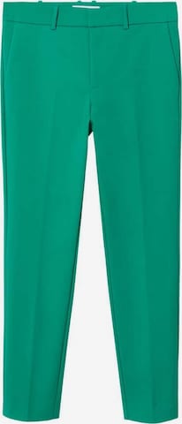 Pantaloni con piega frontale 'Cofi' di MANGO in verde: frontale