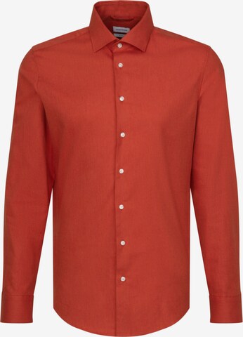 Coupe regular Chemise business SEIDENSTICKER en orange : devant