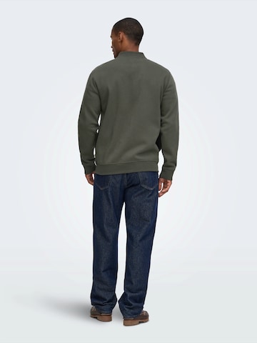 Only & Sons Sweatjacke 'ONSCERES' in Grün