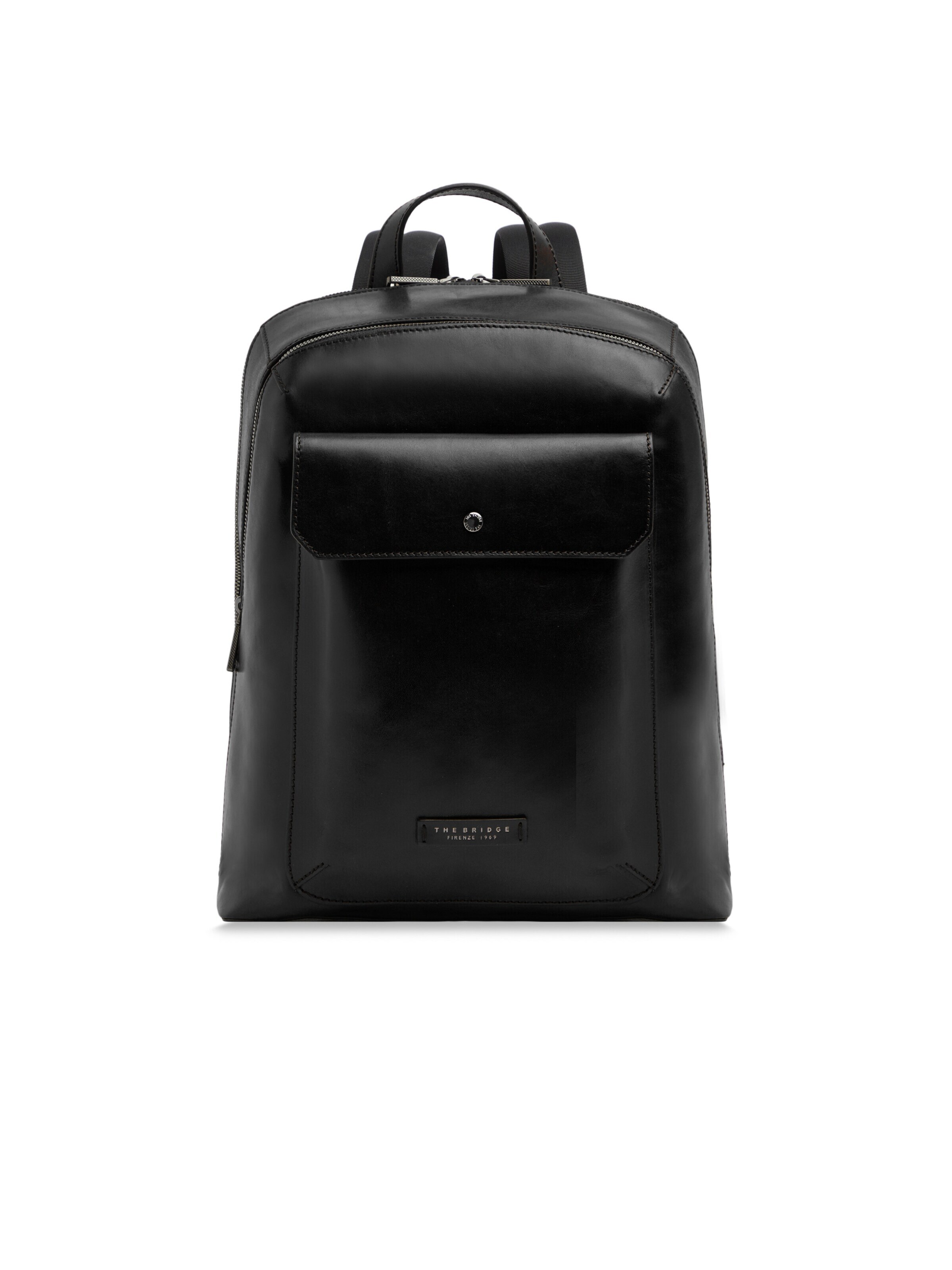 The Bridge Backpack in Black: front
