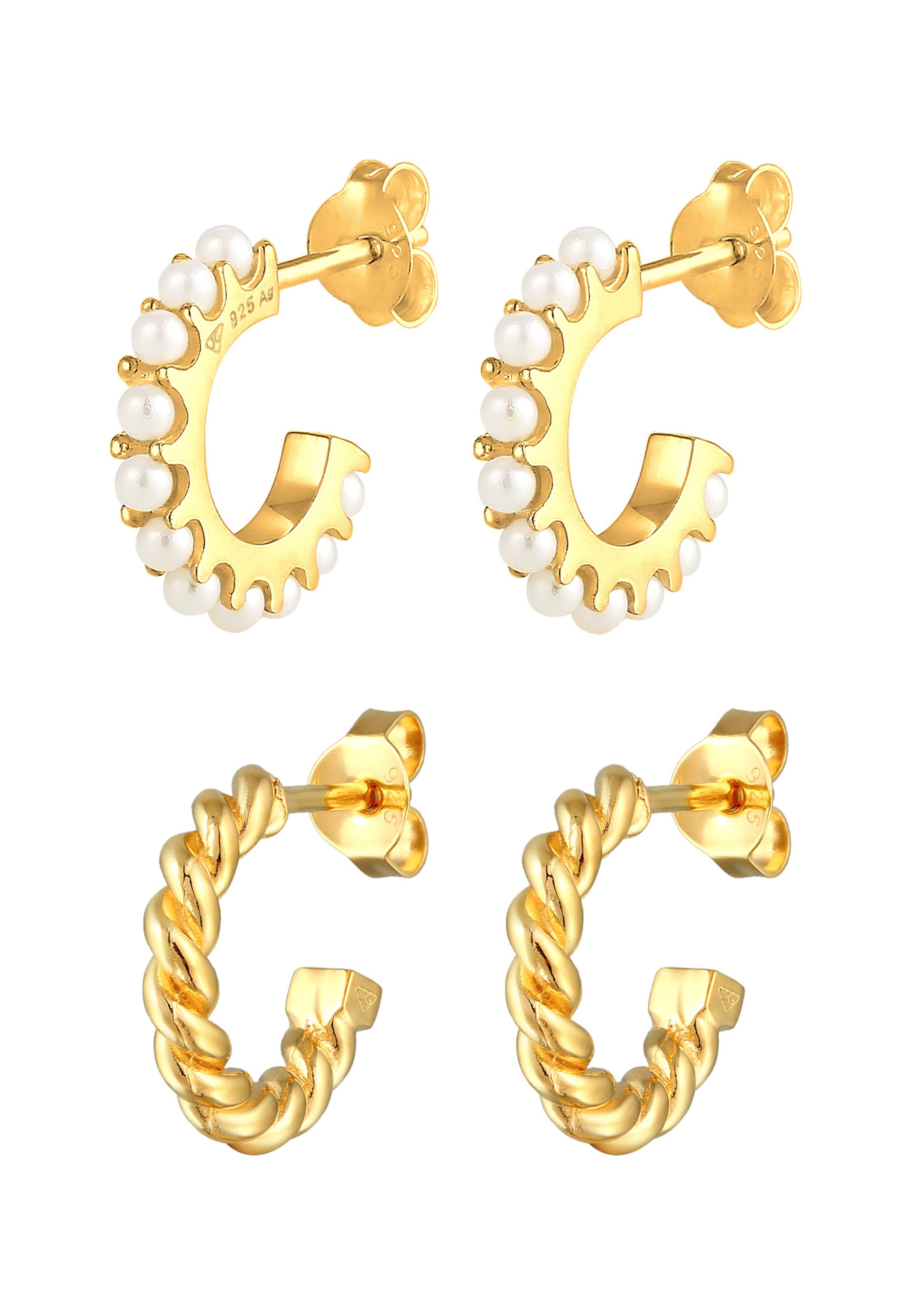 Boucles d'oreilles ELLI en or : devant