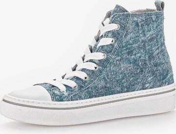 GABOR High-Top Sneakers in Blue: front