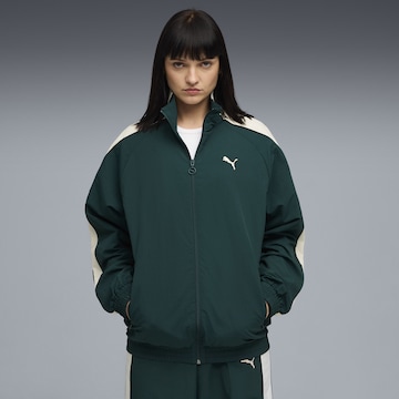 PUMA Trainingsjack 'T7' in Groen: voorkant