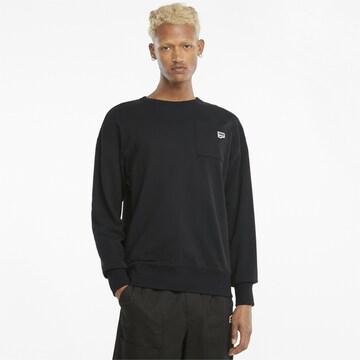 PUMA Sweatshirt 'Downtown' in Schwarz: Vorderseite