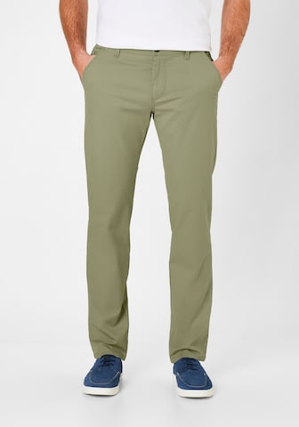 REDPOINT Regular Chino Pants in Green: front
