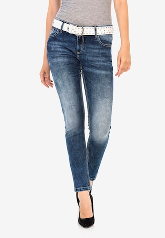 CIPO & BAXX Skinny Jeans in Blauw: voorkant