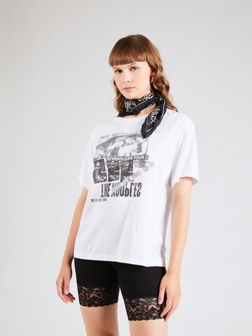 T-shirt The Kooples en blanc : devant