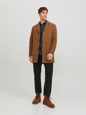 JACK & JONES Between-Seasons Coat 'Zac' in Brown