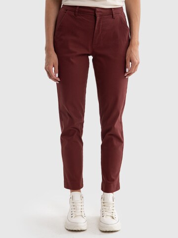 BIG STAR Slim fit Chino trousers ' DANAI ' in Red: front
