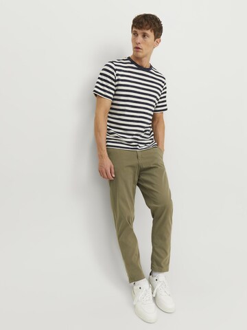 JACK & JONES Regularen Chino hlače | zelena barva