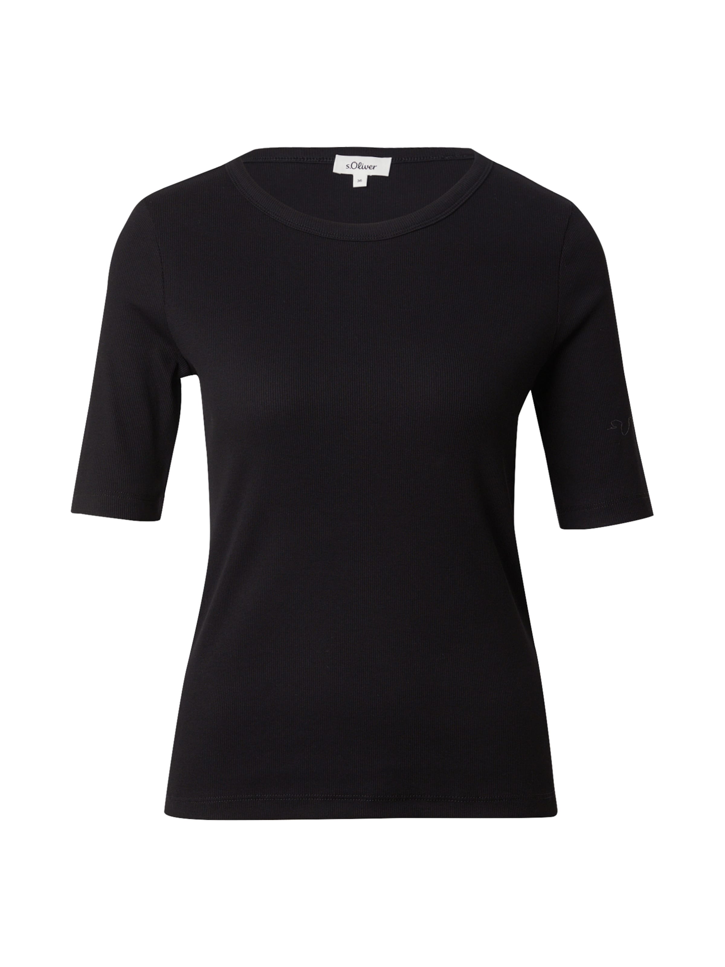 Tricou de la s.Oliver pe negru: față