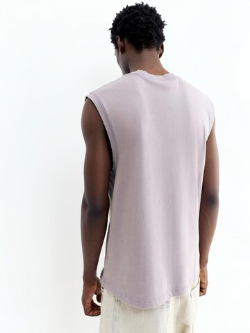 Pull&Bear T-shirt 'STWD' i lila