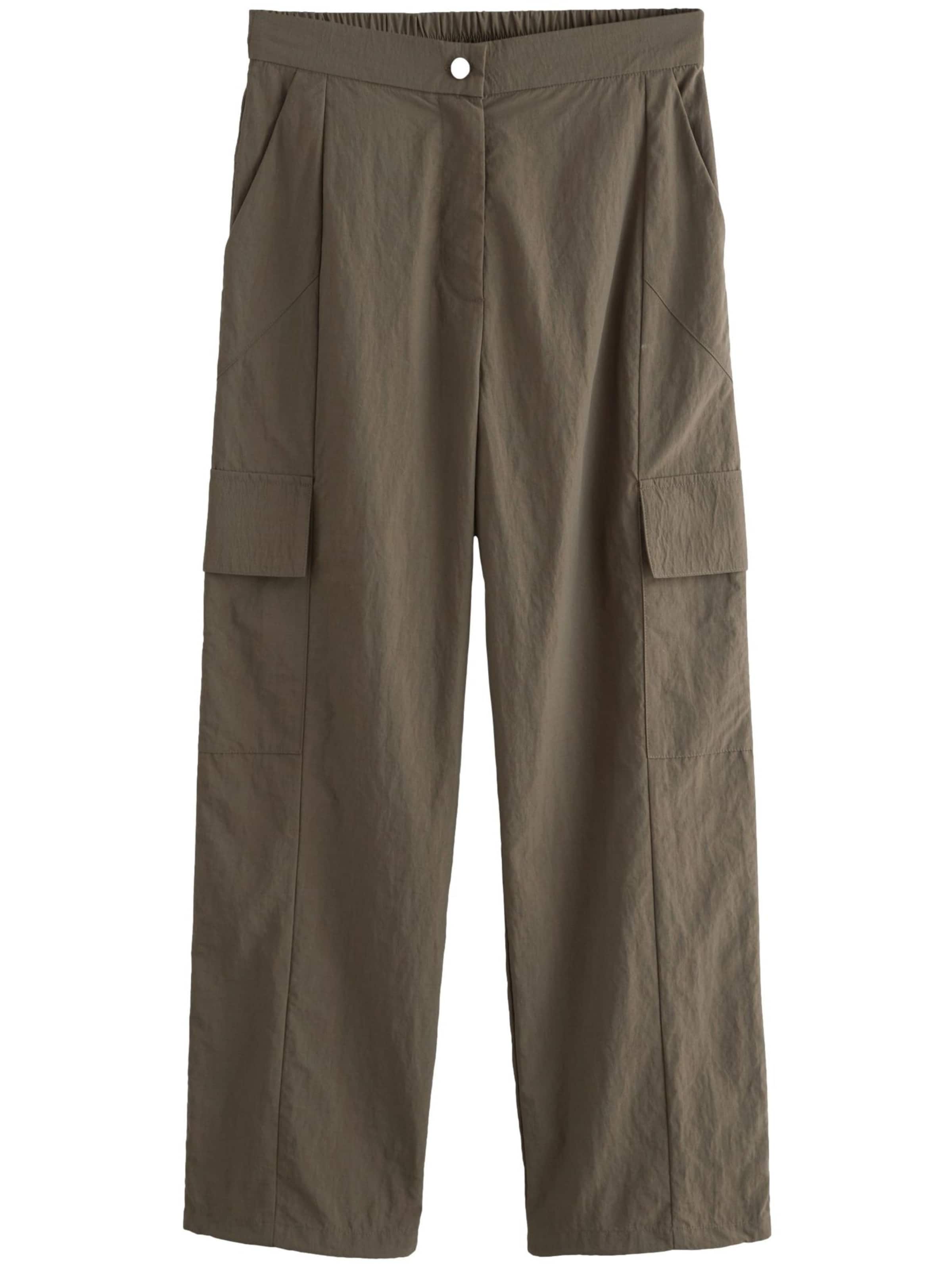 NextWide Leg/ Široke nogavice Cargo hlače - zelena boja: prednji dio