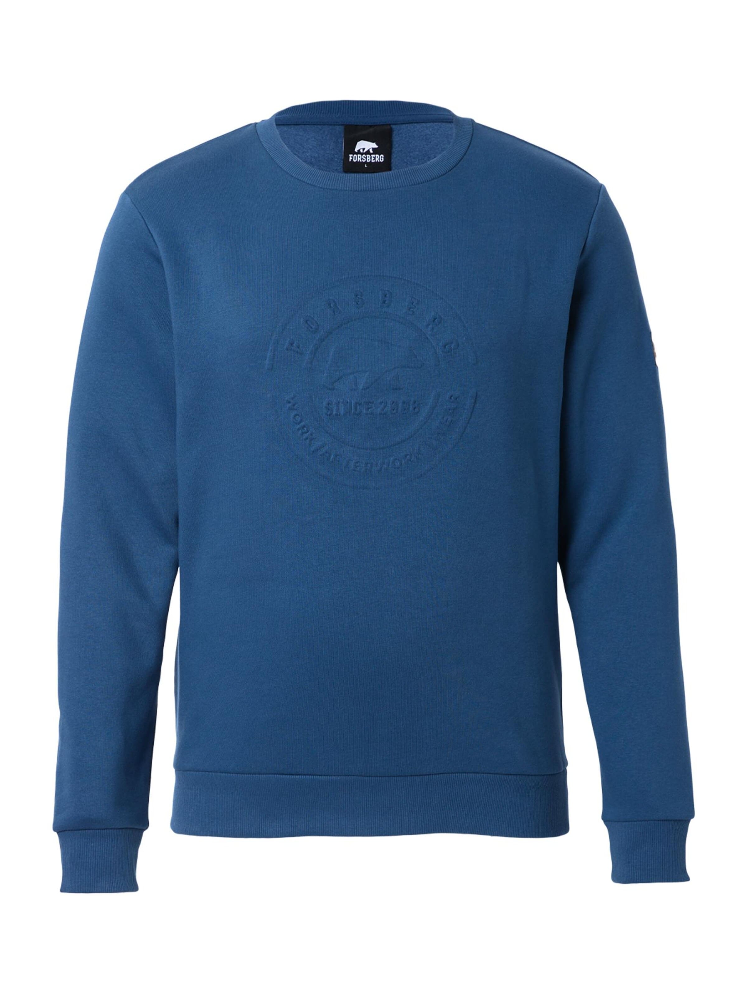 FORSBERG Sweatshirt 'Sweatshirt mit 3D Logo' in Blue: front