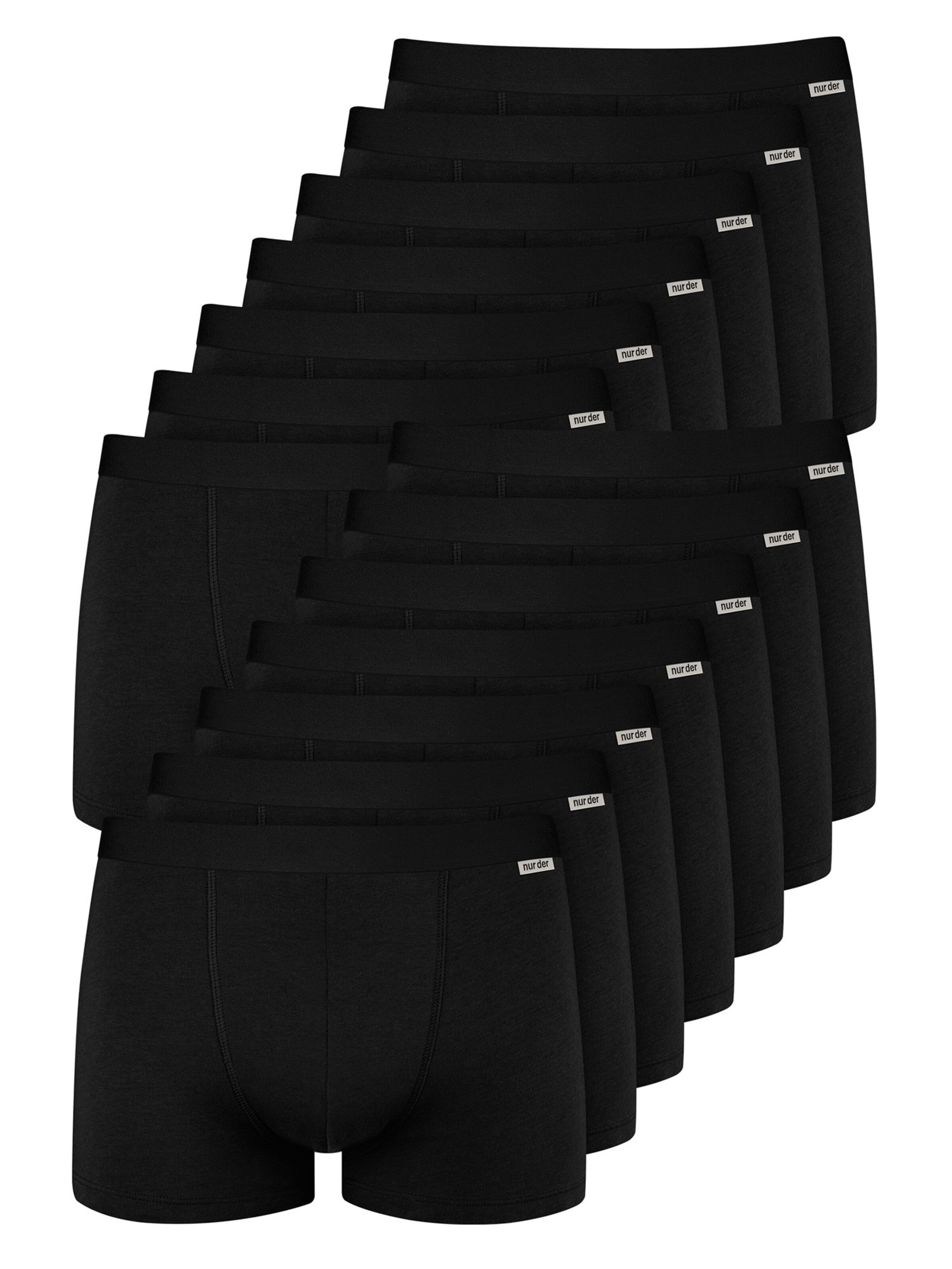 Nur Die Boxershorts ' Retroshorts Cotton Stretch ' in Zwart: voorkant